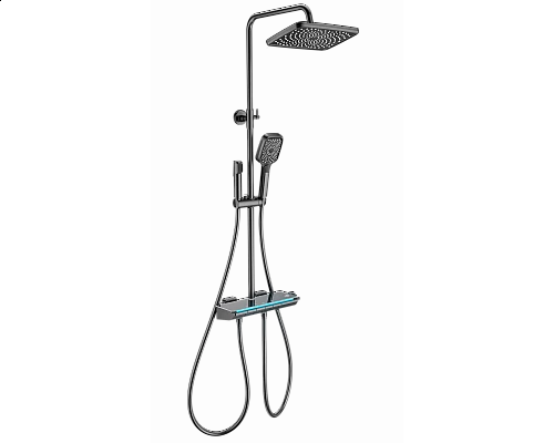 Душевая система с термостатом WONZON & WOGHAND, Темный графит (WW-B4174-BGG)