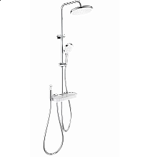 Душевая система с термостатом WONZON & WOGHAND, Черный матовый (WW-B3580-CR)