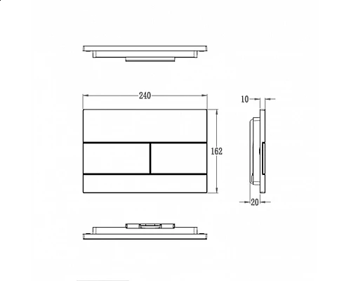 Кнопка смыва для инсталляции WONZON & WOGHAND, Черный матовый (WW-IB235-MB)