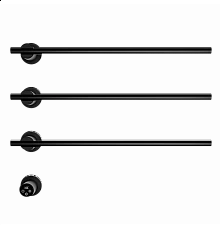 Полотенцесушитель электрический встраиваемый WONZON & WOGHAND, Черный матовый (WW-A363-MB)