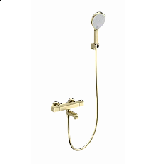 Смеситель для ванны с душем и термостатом WONZON & WOGHAND, Темный графит (WW-B2016-A1-BG)