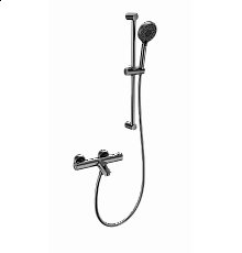 Смеситель для ванны с душем и термостатом WONZON & WOGHAND, Темный графит (WW-C2002-A-BGG)