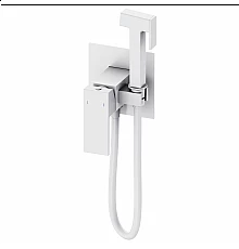 Смеситель с гигиеническим душем встраиваемый WONZON & WOGHAND, Белый матовый (WW-88829016-MW)