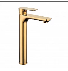 Смеситель для раковины высокий RIMERO RM1070GO (Золото)