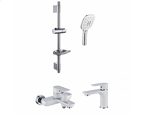 Набор для ванны 3 в 1 RIMERO RM6007WC (Белый/хром)