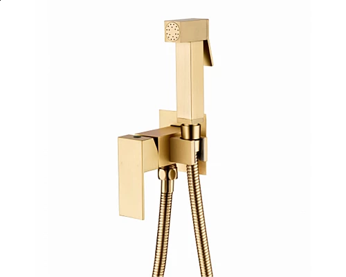 Смеситель встраиваемый с гигиеническим душем RIMERO RM020MG (Матовое золото)