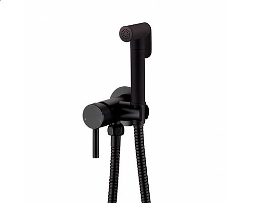 Смеситель встраиваемый с гигиеническим душем RIMERO RM010BL (Черный матовый)