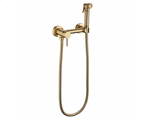 Смеситель с гигиеническим душем RIMERO RM800MG (Матовое золото)