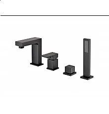 Смеситель на борт ванны RIMERO RM0808-4BL (Черный матовый)