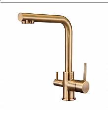 Смеситель для кухни c подключением фильтра питьевой воды RIMERO RM4399BR (Бронза)