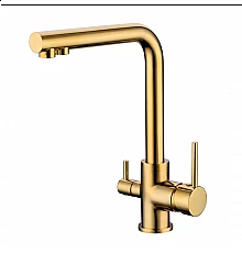 Смеситель для кухни c подключением фильтра питьевой воды RIMERO RM4399GO (Золото)