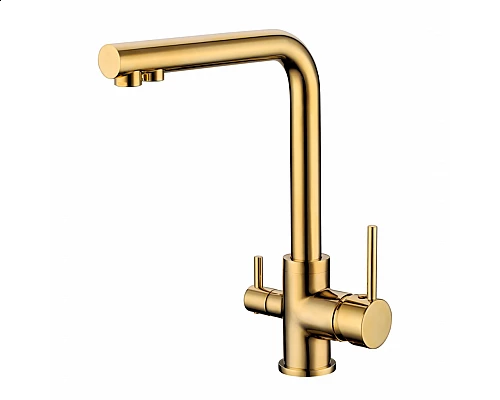 Смеситель для кухни c подключением фильтра питьевой воды RIMERO RM4399GO (Золото)