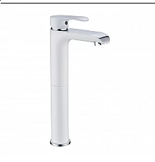 Смеситель для раковины высокий RIMERO RM4060WC (Белый/Хром)