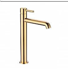 Смеситель для раковины высокий RIMERO RM1004GO (Золото)