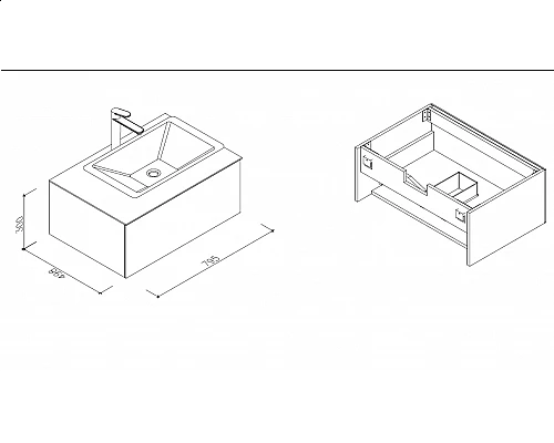 Тумба с раковиной AltroBagno Lazio  800